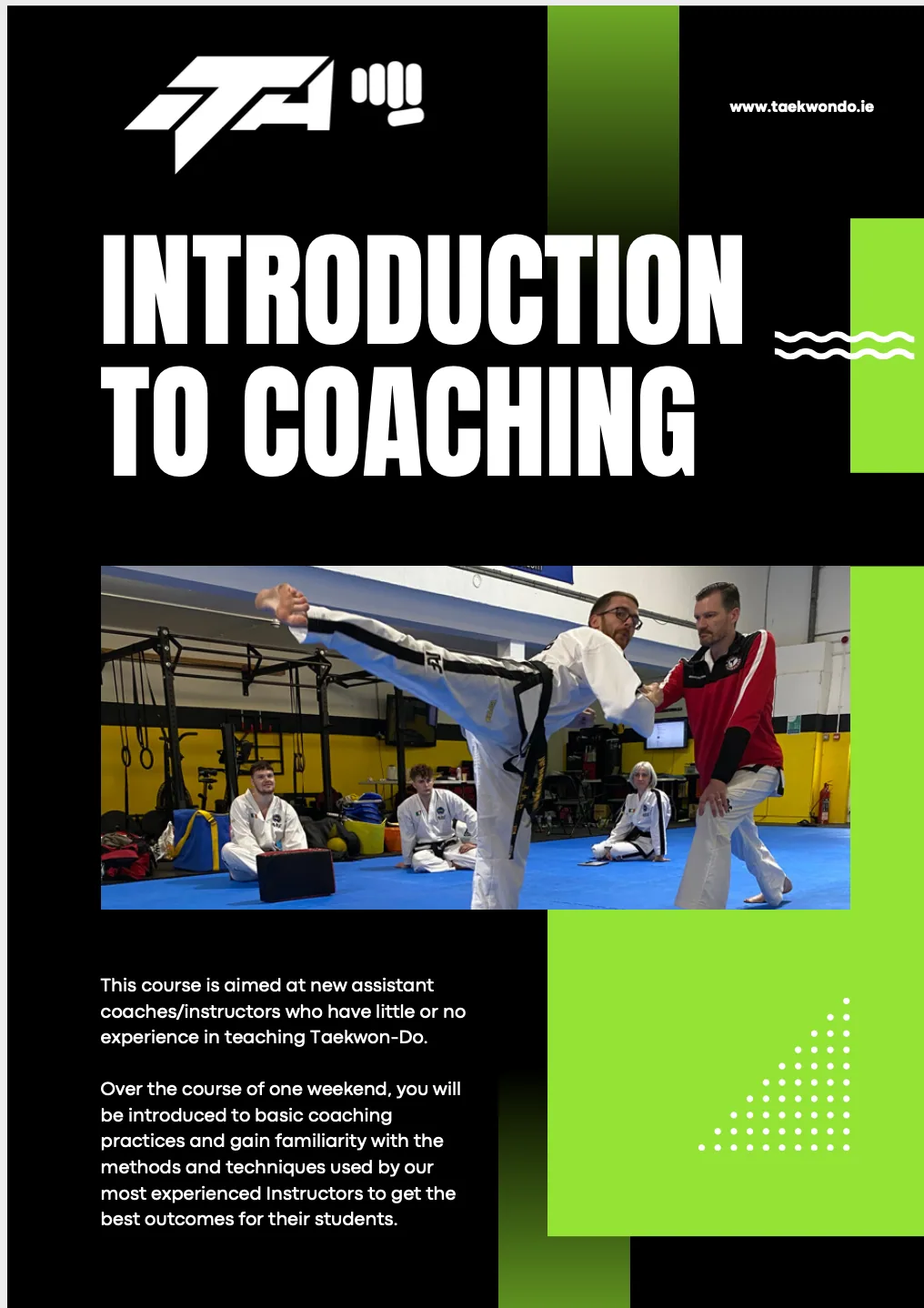 Intro to Coaching ITF Taekwon-Do Course